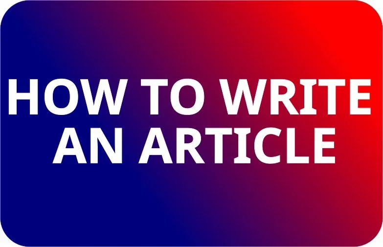 How to write an article