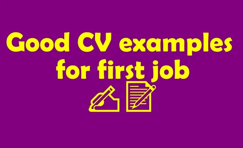 Good CV examples for first job