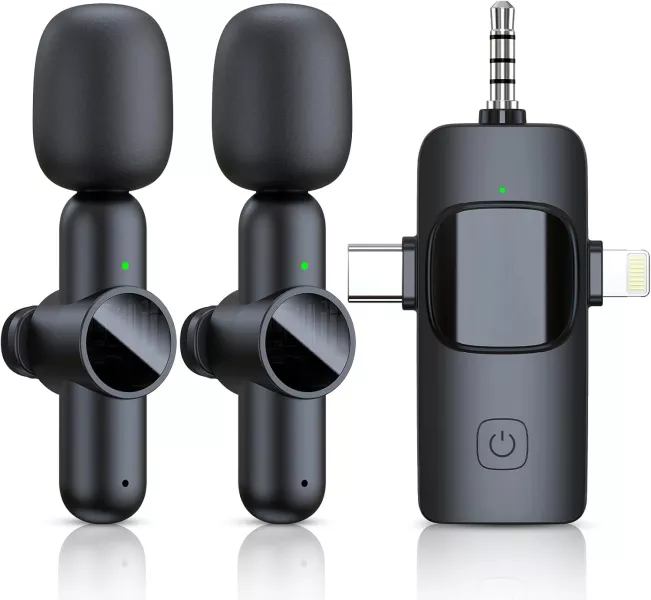 lavalier wireless microphone 3 in 1