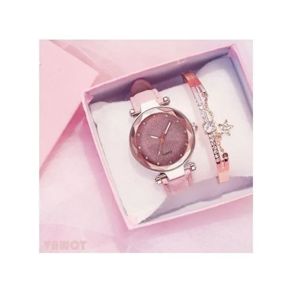 Women's Watch Leather Strap Casual Ladies - Watch