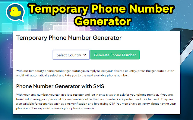 Phone number generator