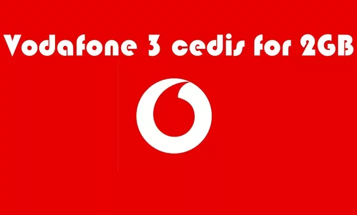 Vodafone 3 cedis for 2GB